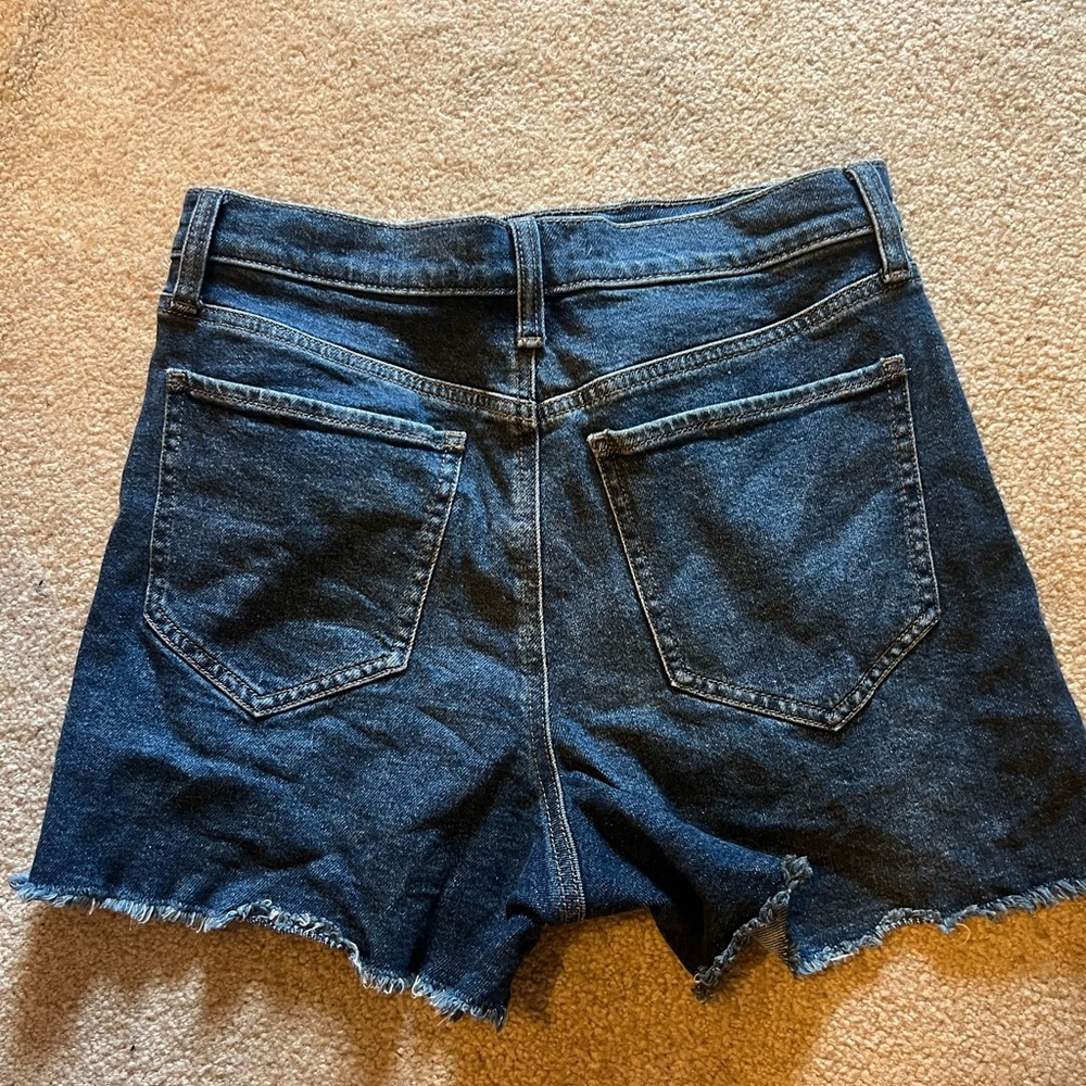 SO Dark Blue Distressed Jean Shorts - Picture 2 of 3
